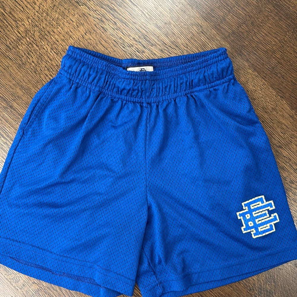 Eric Emanuel Kids XL Blue mesh shorts